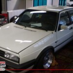 VW Jetta 2 GT mit Tiefgang und brutaslen 15 Zoll BBS RS1 Rädern - VA 8,5 J x15 mit 195/45 und hinten 9,5Jx15 mit 215/40er Reifen